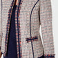 Anne Klein Women's Twill Fringe Jacket White Size 6