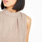 Bar III Women's Mock Neck Pleated Tank Top  Gold Size Small
