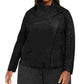 Anne Klein Women's Plus Size Asymmetrical Wrap Jacket Black Size 2X