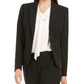 Anne Klein Women's Pinstripe Peak Lapel Blazer Black Size 8