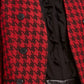 Bar III Women's Houndstooth Collarless Double-Breasted Jacket Black Size 10