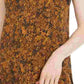 Bar III Women's Snake-Print Lace-Trim Top Med Yellow Size Large