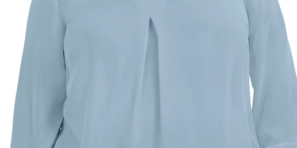 Bar III Women's Trendy V Neck Blouse Blue Size 3X