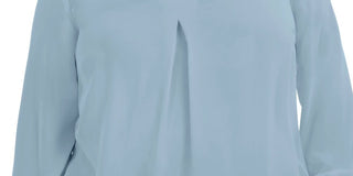 Bar III Women's Trendy V Neck Blouse Blue Size 3X