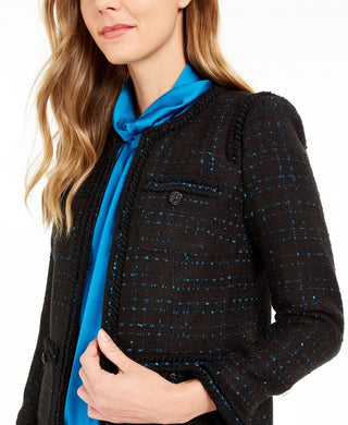 Anne Klein Women's Tweed Jacket Black Size 4