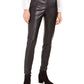 Bar III Women's Faux-Leather Skinny Pants Black Size XX Small