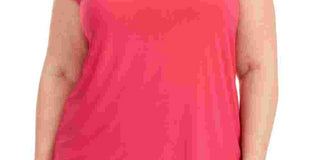 Kasper Women's Plus Size Cowlneck Solid Stretch Top Pink Size 1X