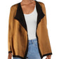Anne Klein Women's Open Front Drapey Cardigan Sweater Beige khaki Size Small