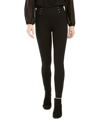 Bar III Women's Skinny Pull On Dress Pants Black Size X-Small