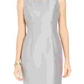 Kasper Women's Shiny Sheath Dress Silver Size 8