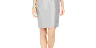 Kasper Women's Shiny Sheath Dress Silver Size 8