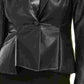 Bar III Women's Faux-Leather Peplum Jacket Black Size 8