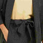 Bar III Women's Pinstripe Open Front Blazer Black Size Large