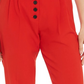 Bar III Women's Button Front Pleated Pants Red Size 12