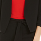 Bar III Women's Ruched-Sleeve Blazer Black Size Large