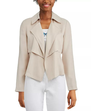 Bar III Women's Open Front Trench Jacket Beige Size XX-Small