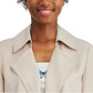 Bar III Women's Open Front Trench Jacket Beige Size XX-Small