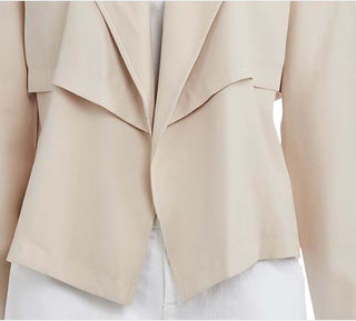 Bar III Women's Open Front Trench Jacket Beige Size XX-Small