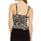 Bar III Women's Floral-Print Peplum Camisole Top Black Size Medium