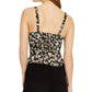 Bar III Women's Floral-Print Peplum Camisole Top Black Size Small