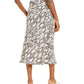Bar III Women's Snake-Print Midi Skirt Beige Size X-Large