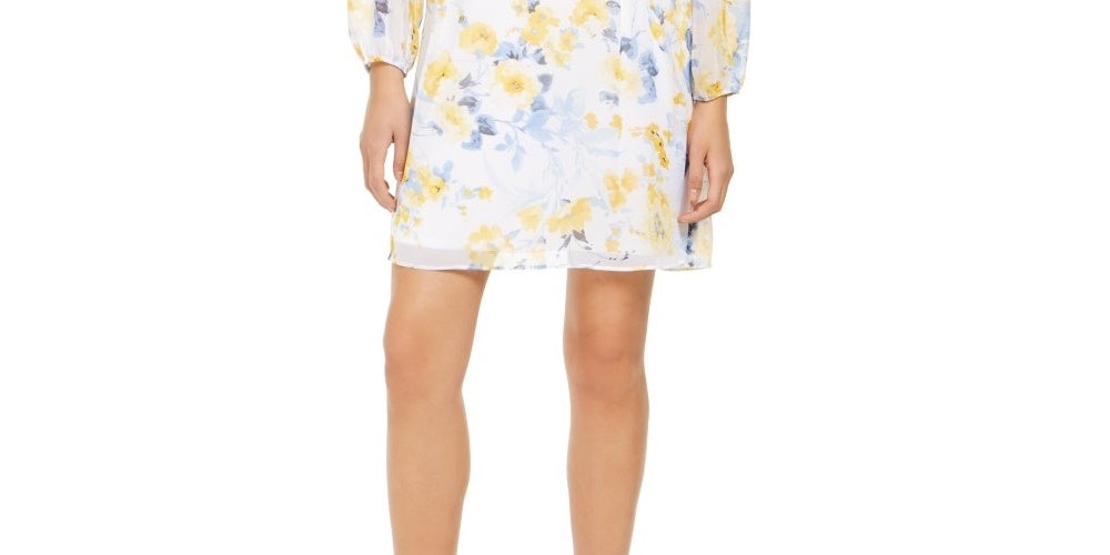INC International Concepts Women's Bow Back Shift Dress White Size Small