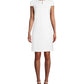 Anne Klein Women's Crepe Sheath Dress White Size 16