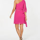 Thalia Sodi Women's Asymmetrical Off-The-Shoulder Dress Pink Size Small