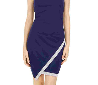 BCX Juniors' Asymmetrical-Hem Rhinestone Blue Size Extra Small