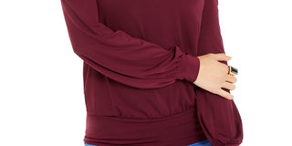 Thalia Sodi Women's Animal Print Strappy Cold Shoulder Top Purple Size XX-Large