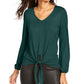 Thalia Sodi Women's Tie-Front Top Green Size X-Small