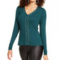 Thalia Sodi Women's Chain Trim Top Green Size Large