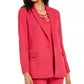 Thalia Sodi Women's Studded-Pocket Blazer Med Pink Size Medium