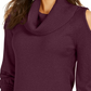 Thalia Sodi Women's Cold Shoulder Cowl Neck Sweater Purple Size Medium