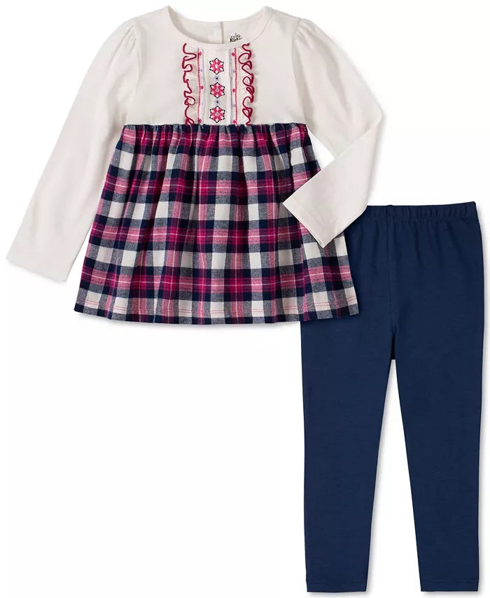 Kids Headquarters Baby Girl's 2-Pc. Plaid Tunic & Leggings Set Assorted Size 18 Months