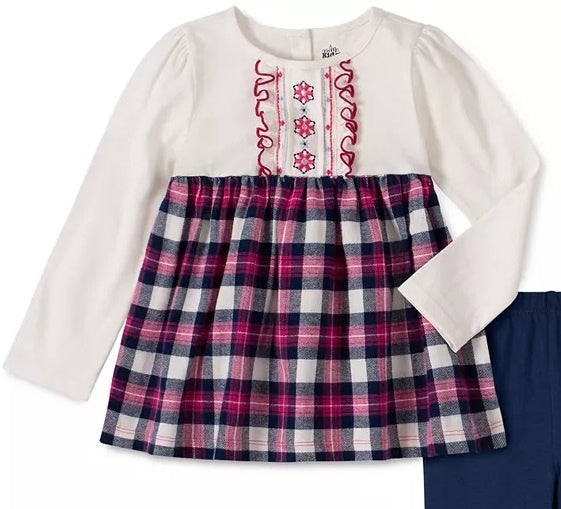 Kids Headquarters Baby Girl's 2-Pc. Plaid Tunic & Leggings Set Assorted Size 18 Months