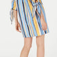 Bar III Women's Off The Shoulder Tie Sleeve Dress Blue Size Small