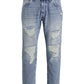 Jack And Jones Men's Tapered Fit Destroyed Style Fred Jeans Blue Size 34X32