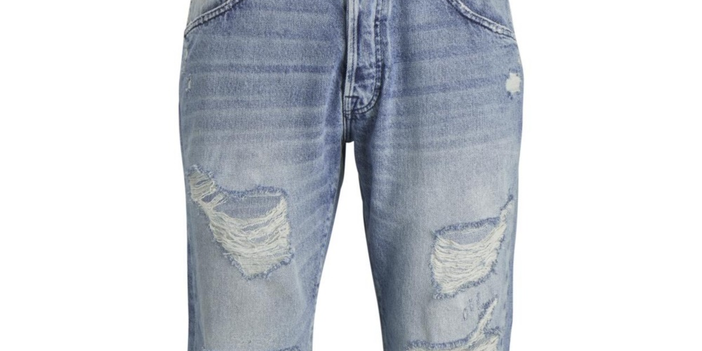 Jack And Jones Men's Tapered Fit Destroyed Style Fred Jeans Blue Size 34X32