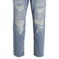 Jack And Jones Men's Tapered Fit Destroyed Style Fred Jeans Blue Size 36X32