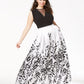 Morgan & Company Women's Trendy Plus Printed A Line Gown Black Size 24W