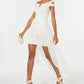 Morgan & Company Junior's Off The Shoulder Asymmetrical Gown White Size 13