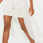 Morgan & Company Junior's Off The Shoulder Asymmetrical Gown White Size 13