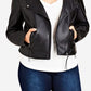 City Chic Women's Trendy Plus Size Biker Jacket Black Size 20W