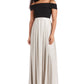 Morgan & Company Juniors' Off-The-Shoulder Fit & Flare Gown Charcoal Size 7