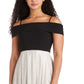 Morgan & Company Juniors' Off-The-Shoulder Fit & Flare Gown Charcoal Size 7