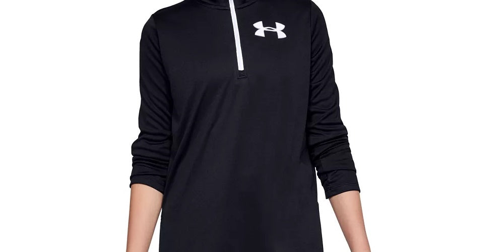 Under Armour Girl's Tech ½ Zip Long Sleeve Shirt Black Size Medium