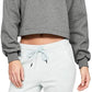 Under Armour Women's Rival Fleece Graphic Cropped Crewneck Charcoal Size L