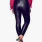 City Chic Women's Plus Faux Leather Solid Jeggings Black Size 22W
