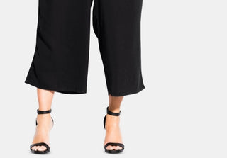 City Chic Women's Trendy Plus Tie Waist Jumpsuit Black Size 22W